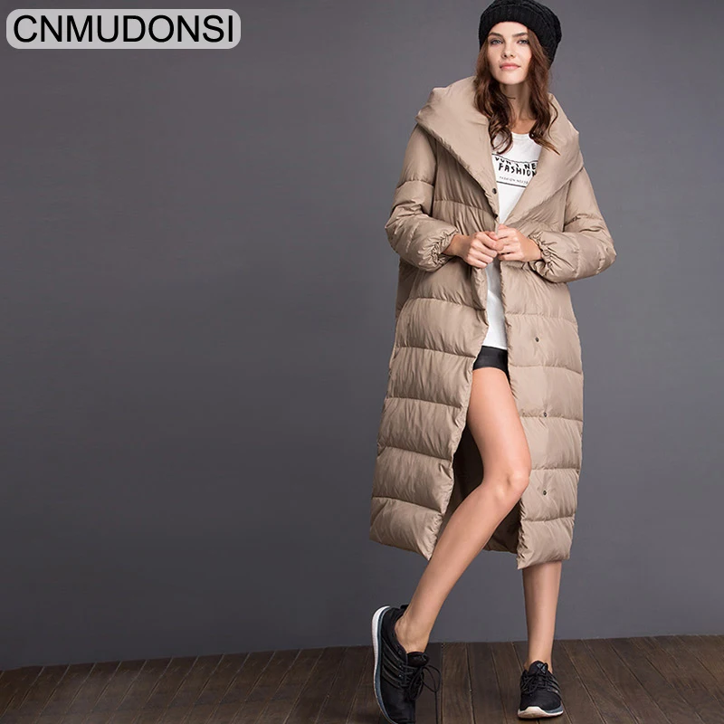 Женская зимняя модная куртка, толстое теплое пальто, женская хлопковая парка, длинная куртка, зимняя куртка с капюшоном размера плюс L
