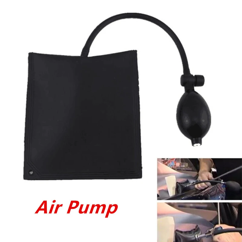 Black Car Window Door Pump Wedge Airbag Inflatable Open Entry Hand Repair Tool