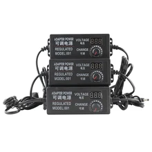 Adaptador universal de potência, tela de exibição ajustável regulada 220v 12v ac dc 3v 9v 24 v fonte adesiva de alimentação, 12v 9 12 24 v volt