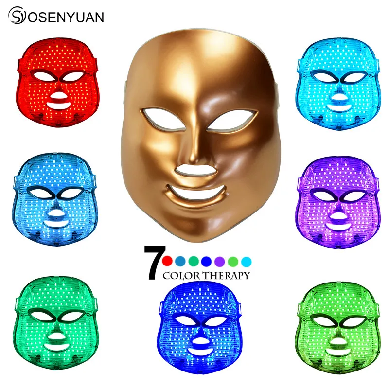 

7 Colors Beauty Therapy Photon LED Facial Mask Light Skin Care Rejuvenation Wrinkle Acne Removal Beauty Spa Skin Care Led Mask