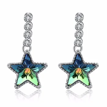 

2019 NEW earrings Europe Love glowing Crystals from Earring With Charm for Women Best Gift Fashion jewelry Earring