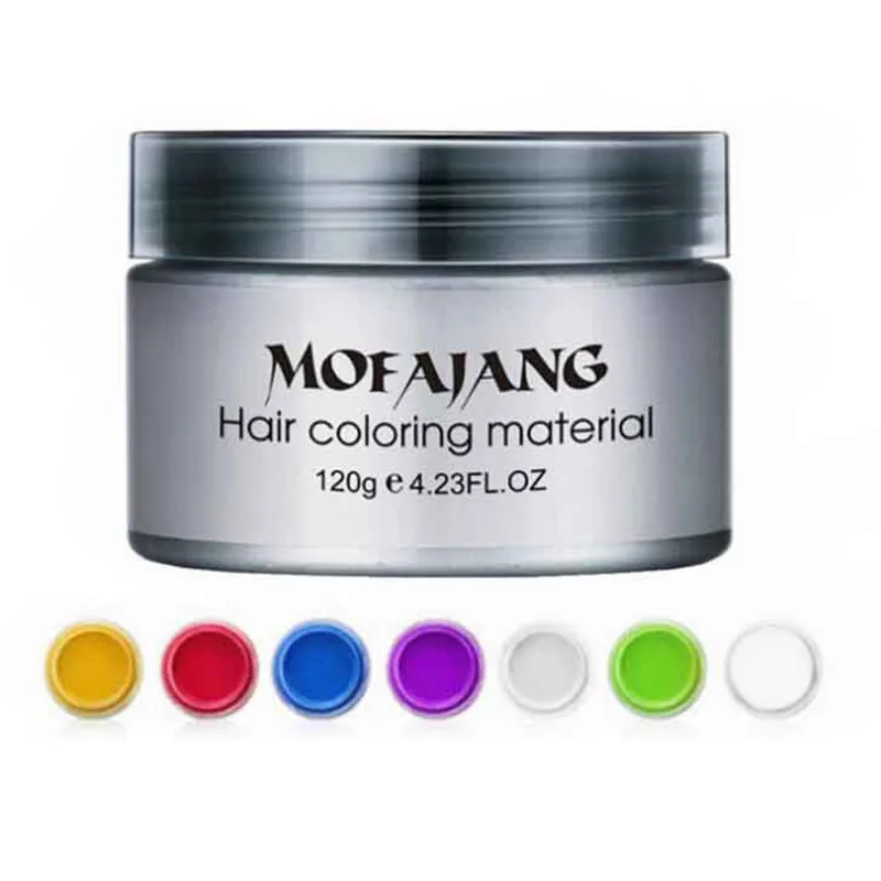 

New Fashion Hair Styling Silver Grandma Gray Hair Wax Disposable Color Hair Cream Temporary Hair Dye Coloring Mud Cream
