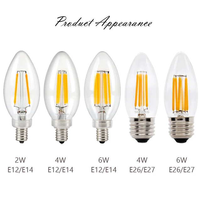 SUNMEG C35 Candelabra LED Light Bulbs 110V 220V Warm White 4W/6W/8W ... SUNMEG C35 Candelabra LED Light Bulbs 110V 220V Warm White 4W/6W/8W ...