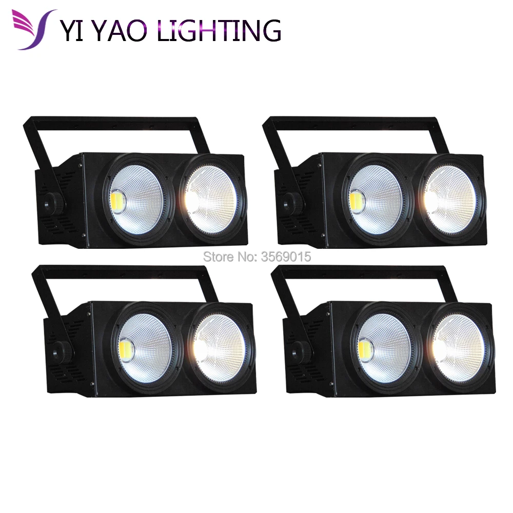 

4pcs/lot NEW 2eyes 2x100w LED Warm White 200W Audience DMX COB LED PAR