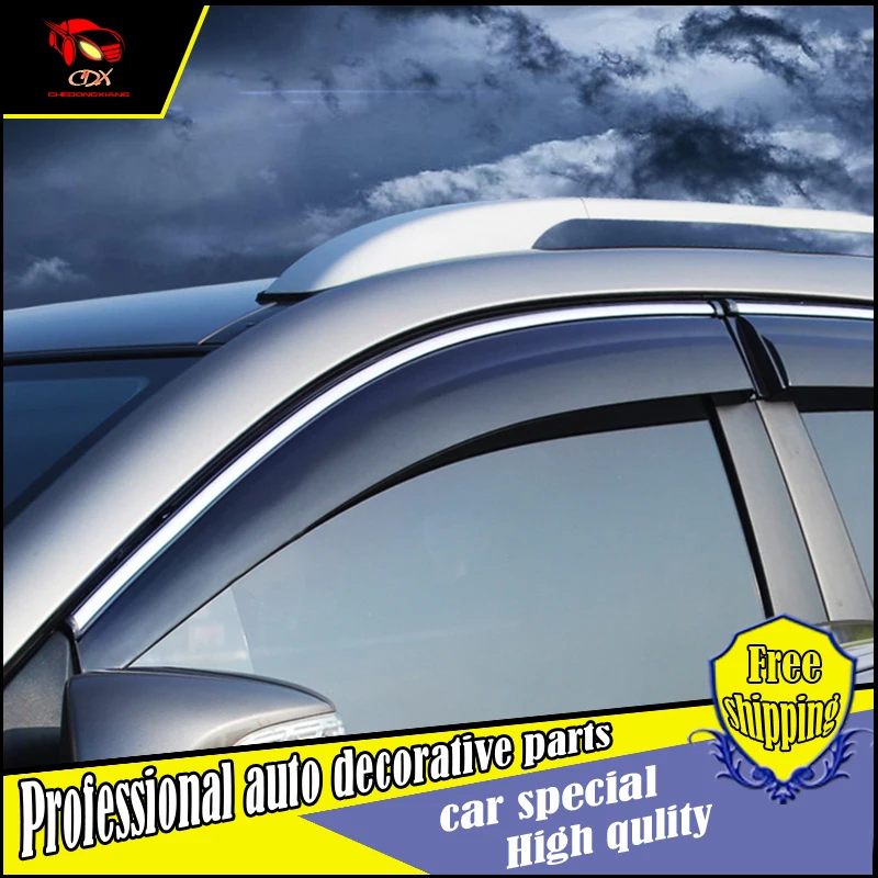 4Pcs/set car styling windows Protection Rain Shield Visor Cover For Honda VEZEL HRV 2014-2016 Window Rain Visor car decorate