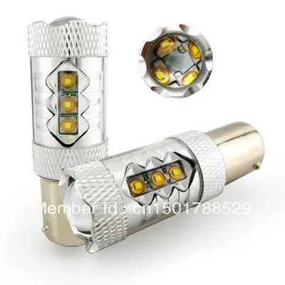 2X BOMBILLAS 80 Вт 16 светодиодный CREE чипы 1156 BA15S BLANCO 12-24V CANBUS P21W рекомендуємо | Автомобили