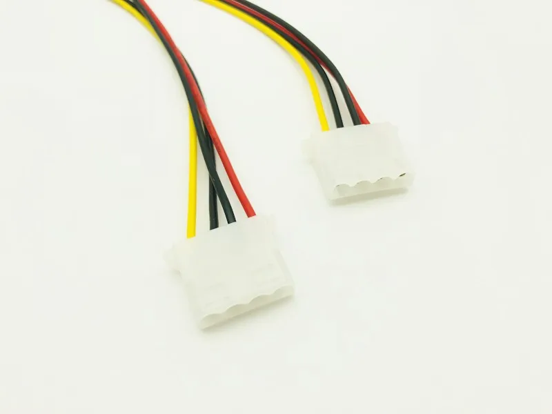 5PCS 4Pin Molex Male to 2Port Molex IDE Female Power Supply Splitter Adapter Cable Computer Power Cable for BTC ETH Miner Mining