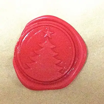 Mdlg Винтаж пользовательские Рождество дерево звезда персонализированные изображение буквы логотипа Ретро приглашение Воск печать штамп палисандр ручки комплект