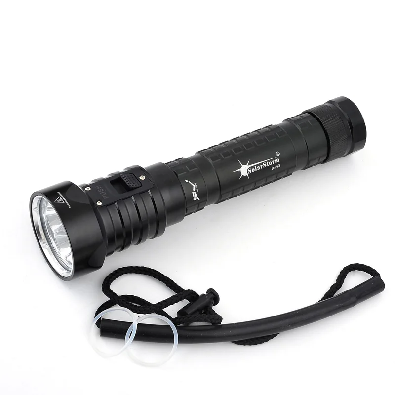 

10PCS/lot 6000Lm Underwater Diving 100m Flash Light By 4x XM-L2 LED light 4 LED Dive Lantern Waterproof Light Lamp