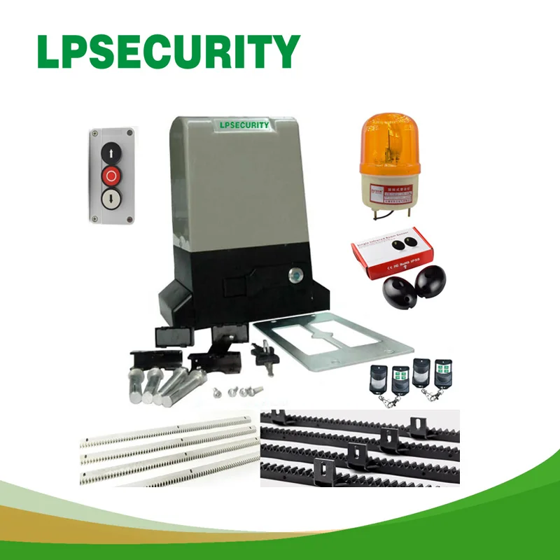 1200kg 800kg automatic electrical sliding gate opener motor engine with 5m rack button photocell wireless keypad