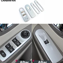 ABS Хром Матовый двери, окна, стекло внутренняя панель подлокотник Лифт кнопка включения обрезки Стикеры для Renault Captur