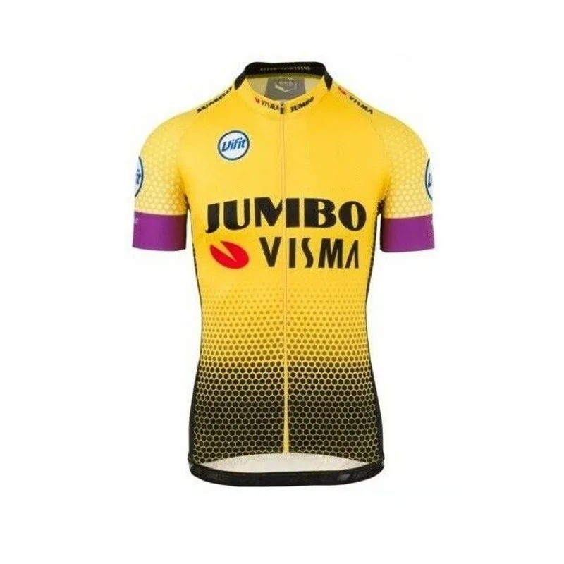 pro team jumbo visma VUELTA, красная велосипедная майка, дышащая, MTB, быстросохнущая велосипедная одежда, Ropa ciclismo, только - Цвет: jersey