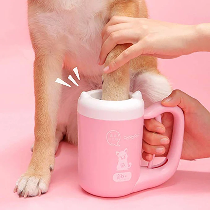 

Pet Clean Cup Supplies Portable Automatic Rotation Cat Dog Foot Clean Cup Pet Paw Washing Cleaning Tool