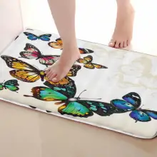 Уличные коврики в стиле бабочки, забавные Противоскользящие коврики для ванной, коврики для двери, входные коврики
