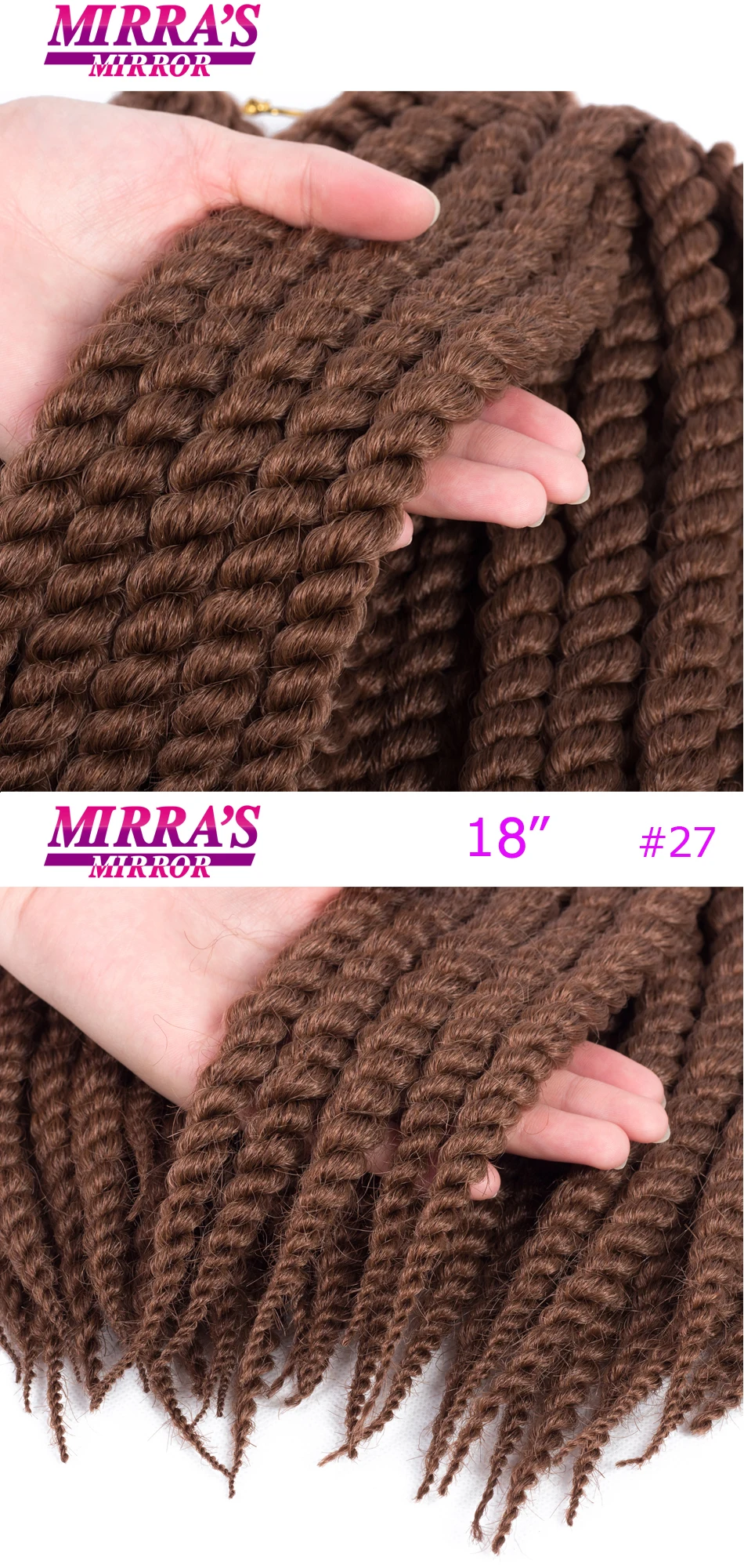 Mirra espelho 6 pçs torção cabelo 12