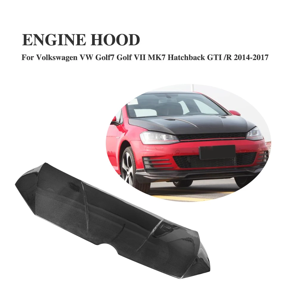 Крышка для багажника капота переднего двигателя из углеродного волокна для Volkswagen VW Golf 7 VII MK7 хэтчбек GTI R 2014-2017 Крышка для багажника капота переднего двигателя из углеродного волокна для Volkswagen VW Golf 7 VII MK7 хэтчбек GTI R 2014-2017