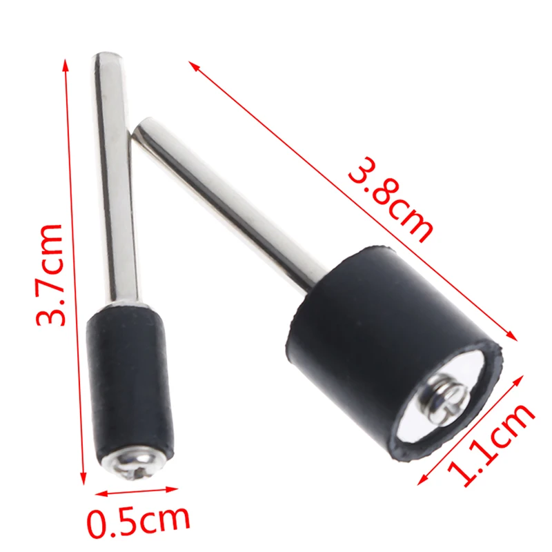 Emery Rod Nail Power Drill Rubber Mandrel Electric Drill Shank Sanding Drum Diameter Manicure Pedicure Tools Accessories 2 Size