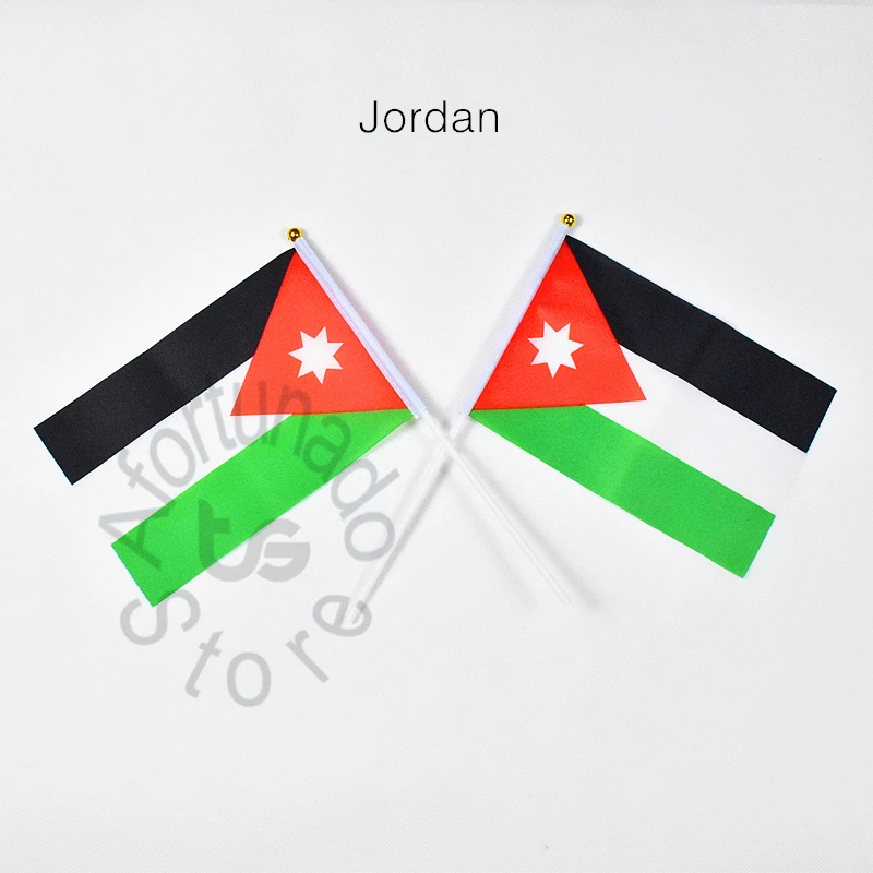 Jordan 14*21cm flag Banner hand waving National Home Decoration banner | Дом и сад
