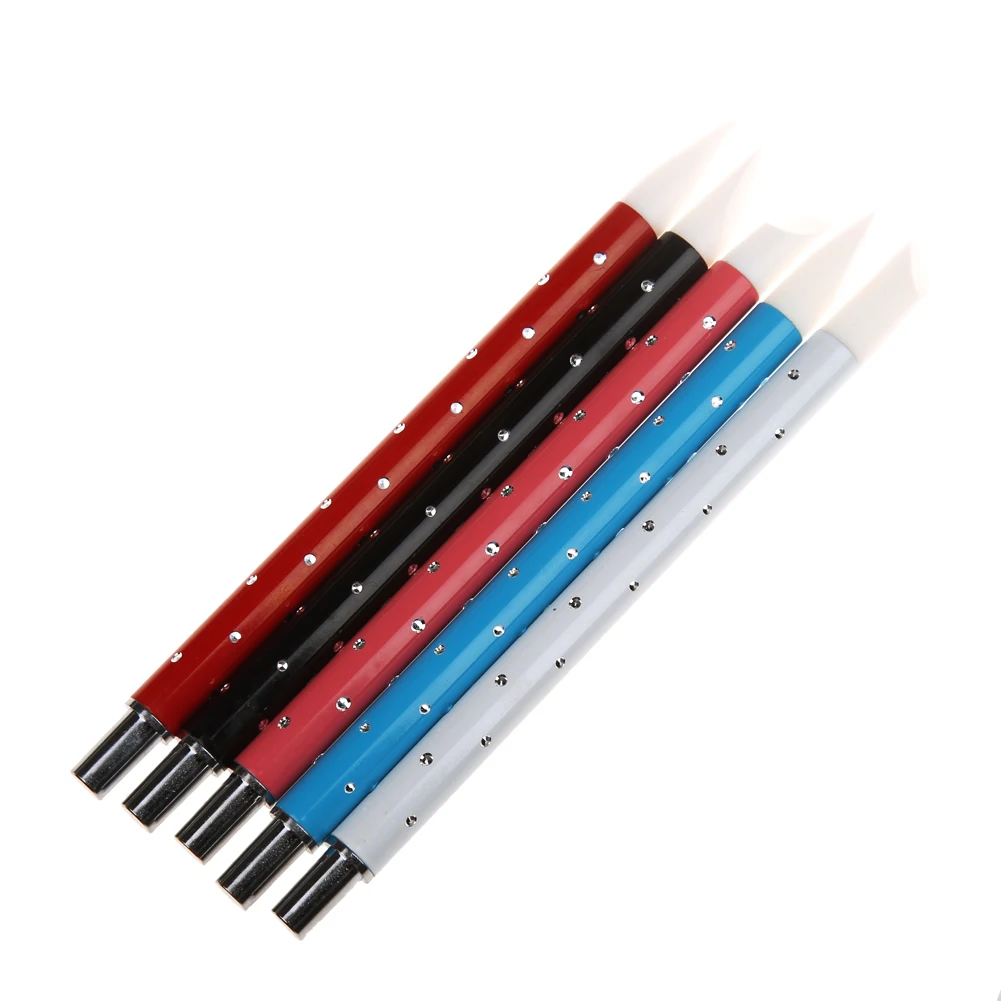 

5Pcs Soft Silicone Nail Art Stamp Pen Brush Kit Carving Craft Pottery Sculpture UV Gel Building Brushes Nail Beauty Brush Tools