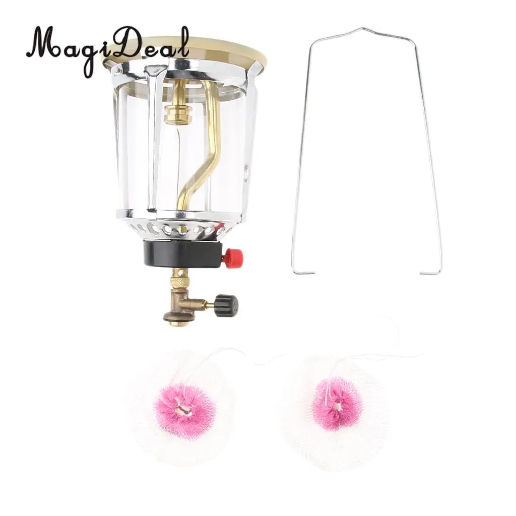 Mini Outdoor Portable Outdoor Camping Light Butane Gas Lantern Propane Bottle Flat Tank Lamp Light
