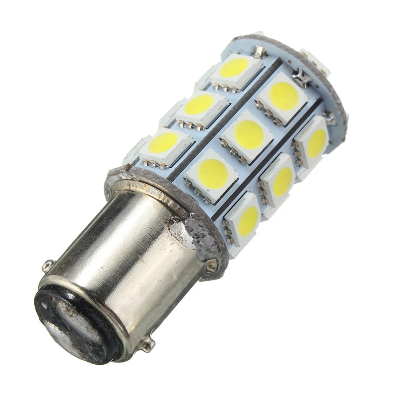 Автомобилей лампа 1157 BA15D 5050 SMD 4 Вт 324LM 27 Авто светодио дный хвост якорь обратный свет лампы кукурузы чистый белый 6000 К DC12V