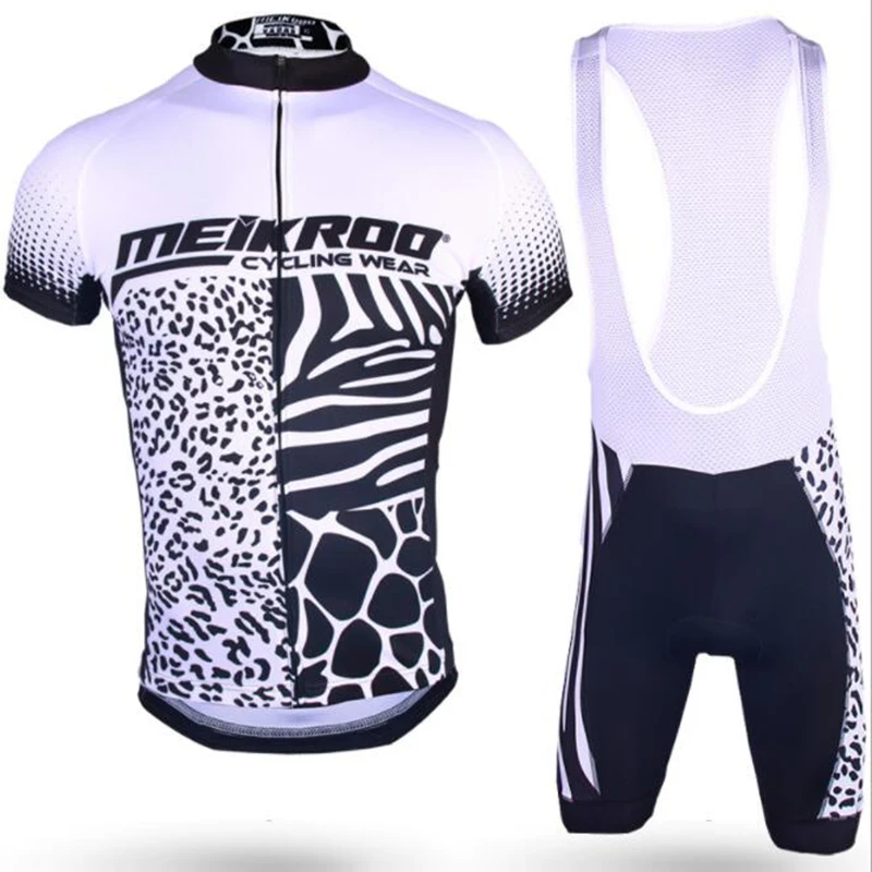 

Meikroo Cycling Bib Set Men Cycling Jersey Set Bike Bib Shorts High density 3D Gel padded Mtb Roupa Ciclismo Cycling Clothing