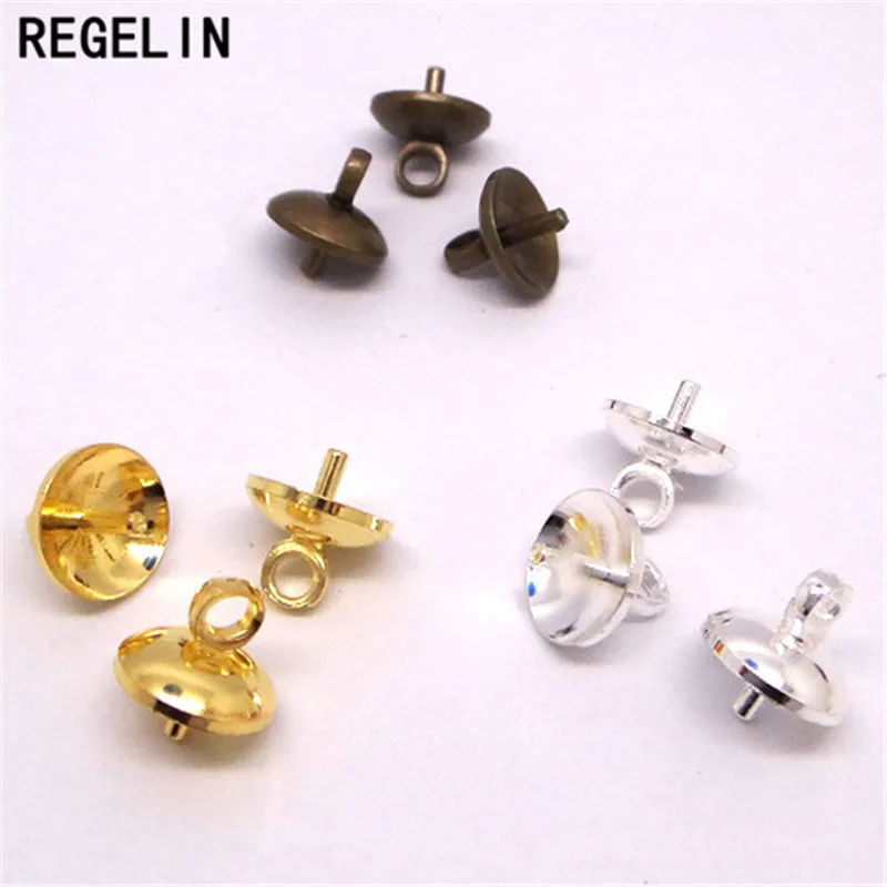 REGELIN жемчужный подвесной Соединитель Круглый колпачок 5/6/8 мм Пустые лотки