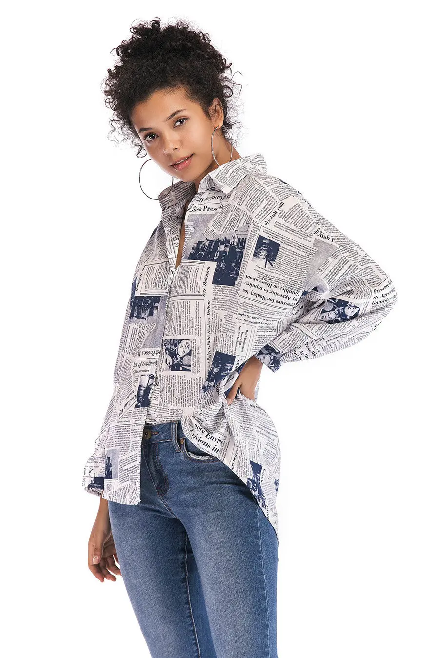 Gladiolus 2018 New Autumn Shirt Women Batwing Sleeve Letter Printed Loose Irregular Long Blouse Women Shirts Ladies Tops blusas (23)