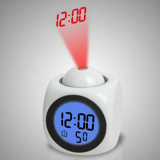 multifunctional projection alarm clock wall ceiling projection lcd