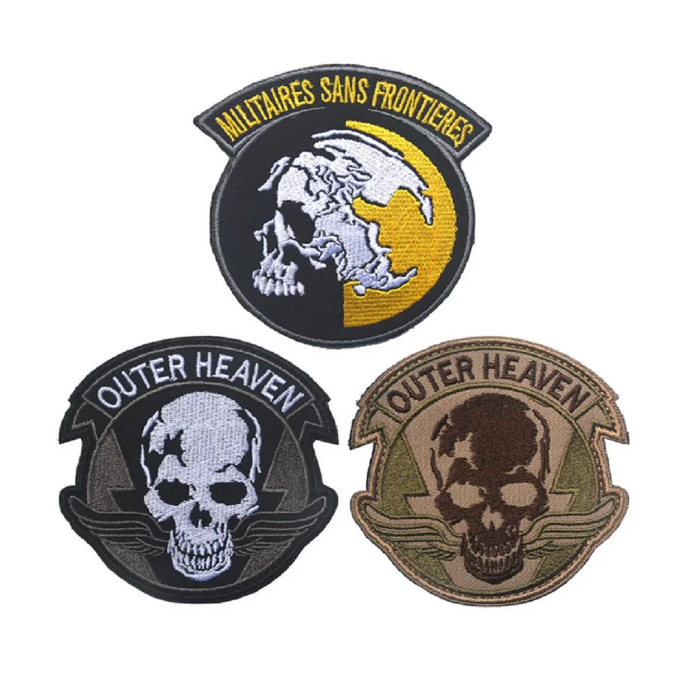 100pcs/lot 3D high quality 100 Embroidery patch Loop And Hook outer