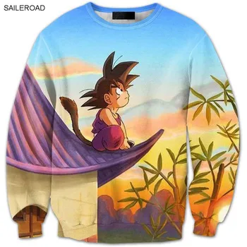 

Fashion 3d Men Hoody Long Sleeve Sweatshirts Anime Dragon Ball Hoodie Streetwear Hipster Pullovers Funny 3d Print Sweatshirt