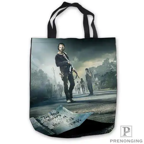 Пользовательские холст the_walking_dead ToteBags Ручные Сумки хозяйственная сумка