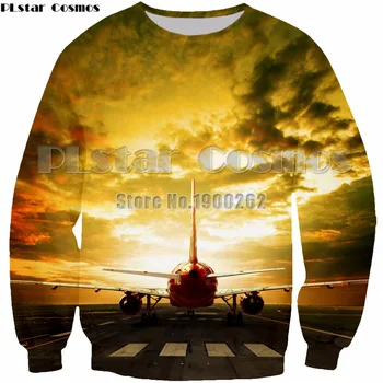 

PLstar Cosmos Brand Aircraft sky landscape Sweatshirt fashion hoodies tops Plus size S-5XL drop shipping