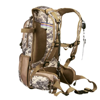 

Camo Fishing Back Pack Adjustable Size Fly Fishing Backpack Camo Fly Fishing Vest Multi Pocket Sports Outdoor Pack Bag