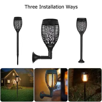 

96LEDs Solar Powered Flame Lamps Waterproof for Yard Lawn Garden Decoration courtyards Lighting Lamps door Lights Decoration