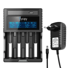 Tycipy 4 слота для зарядного устройства 18650/AA/AAA lcd ZL440C поддержка умной зарядки с USB входом NiMh NICD перезаряжаемая батарея