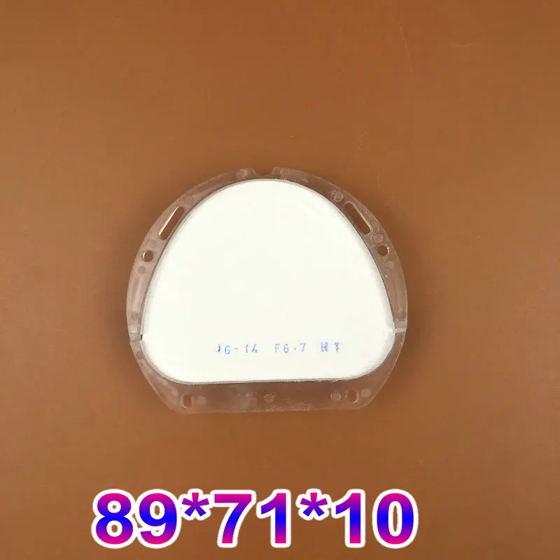 

1pc 89*71*10mm Amann Girrbach System CAD CAM HT ST Dental Zirconia Ceramic Blocks for Porcelain Teeth Dentures
