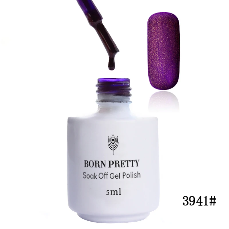 1 бутылка 5 мл BORN PRETTY Soak Off лак для ногтей УФ-гель Фиолетовый Серия гель для ногтей матовый Хамелеон Фиолетовый Гель-лак для нейл-арта