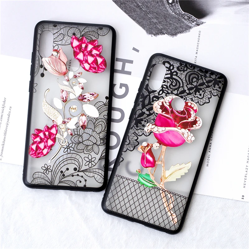 For Redmi Note 5 Case 3D Lace Flower Butterfly Phone Back Cover For Xiaomi Redmi Note 5 Pro Note 4X Sexy Floral Hard PC Fundas (8)