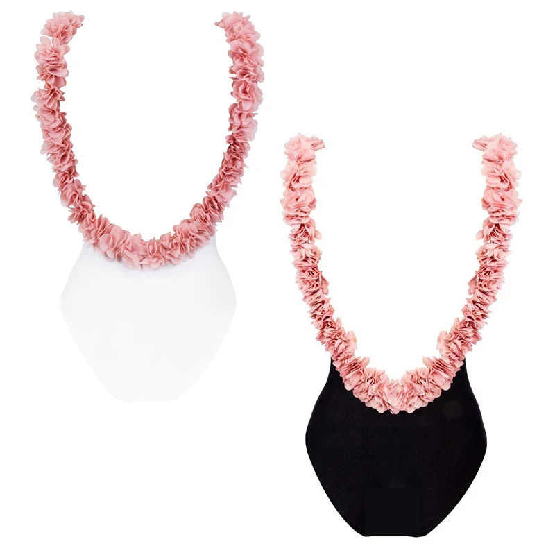 

Newly Parent-child 3D Flower 1-piece Swimsuit Bare Back Bikini for Mother Daughter BN99