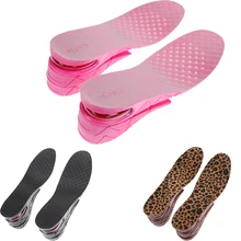 Дышащие 1 пара 7 см 3-Слои спортивные стельки воздушной подушке пятки вставки увеличение высоты подъема мягкий ПВХ обувной колодки для Для мужчин и Для женщин