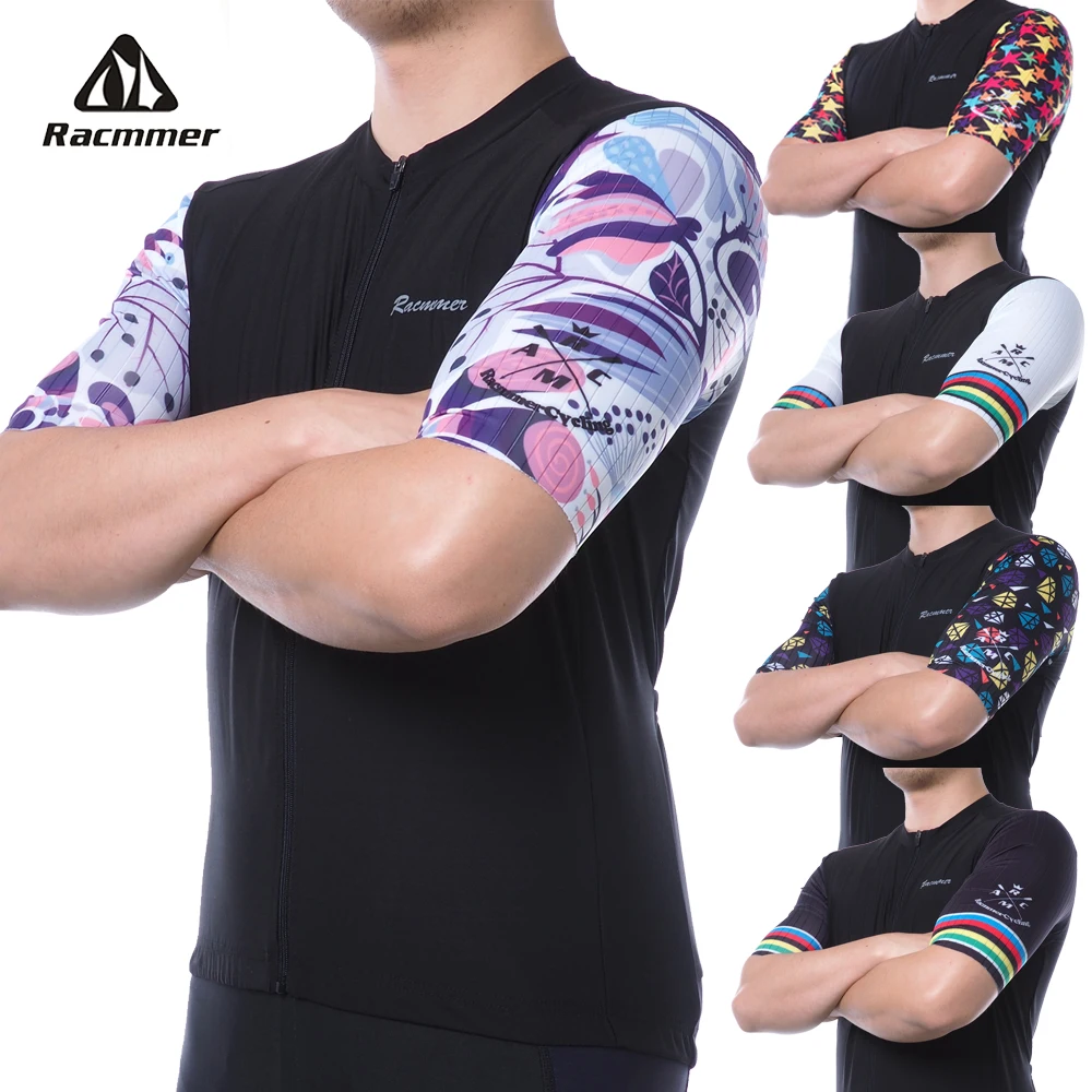 Best 2019 Racmmer Mens Cycling Jersey AERO Pro Team Bicycle Clothing Maillot Ciclismo Hombre Mtb Bike Jersey Shirt Black Jersey