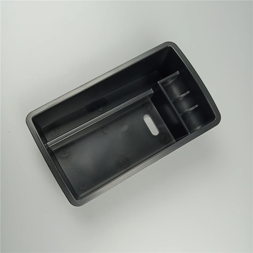 Black Center Console Armrest Box Storage Box Decoration Cover Trim For