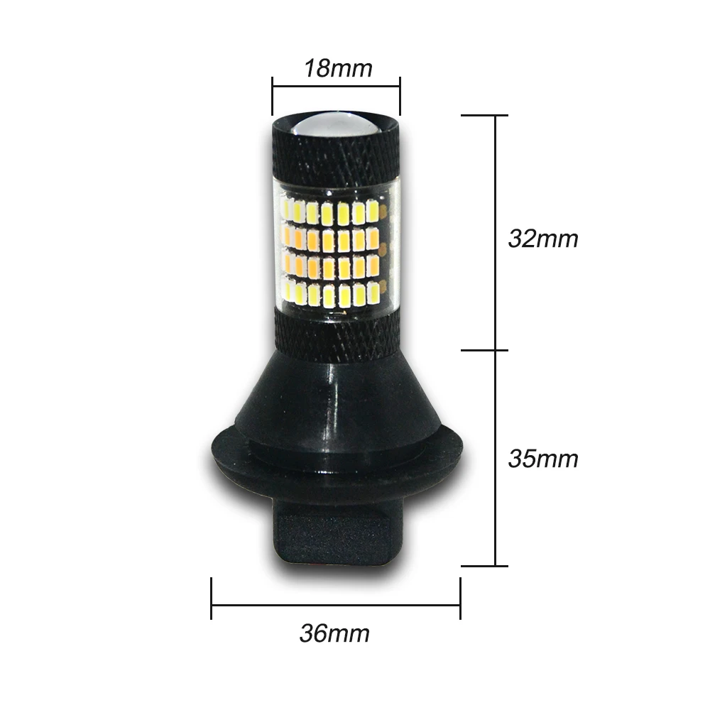 2 шт. автомобиля T20 7440 BA15S 1156 BAU15S PY21W 92LED двойной Цвет горки указатель поворота Canbus DRL