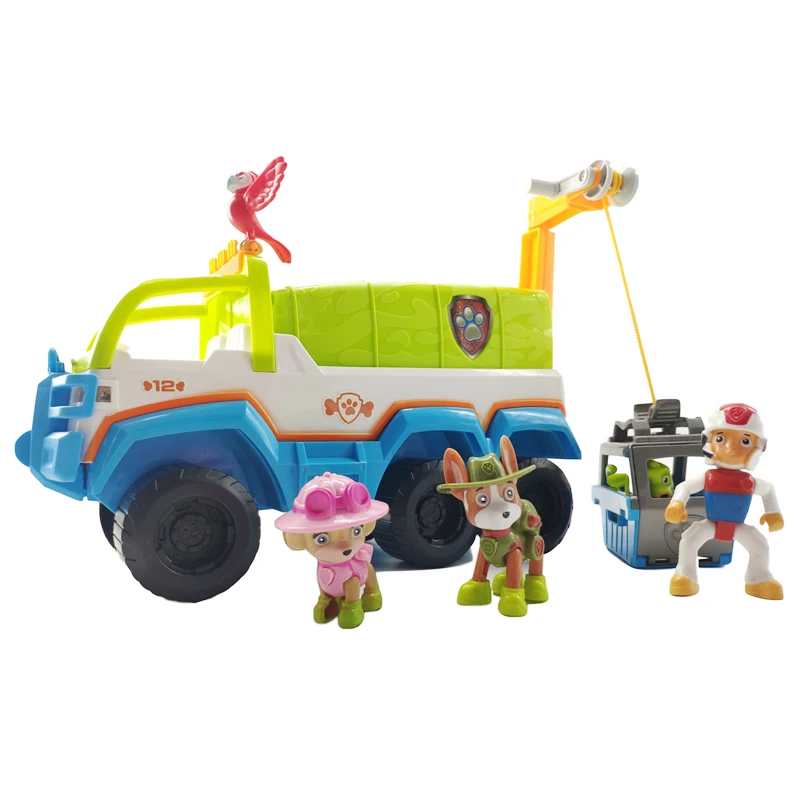 

New Paw Patrol Jungle Dog Paw Terrain Vehicle Music Base Set Rescue Team Toy Anime Action Figures Model Kids Birthday Best Gift