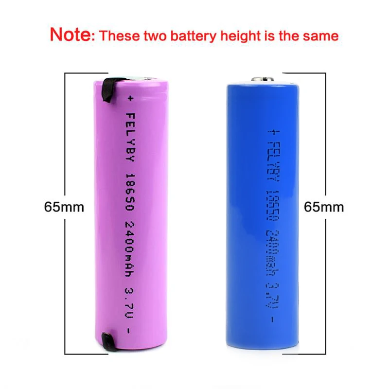 Warna Pencampuran Daya Aman 2 Pcs Baterai 18650 Baterai Lithium Charger 2400 Mah 3 7 V Baterai Isi Ulang Charger Tunggal Aliexpress