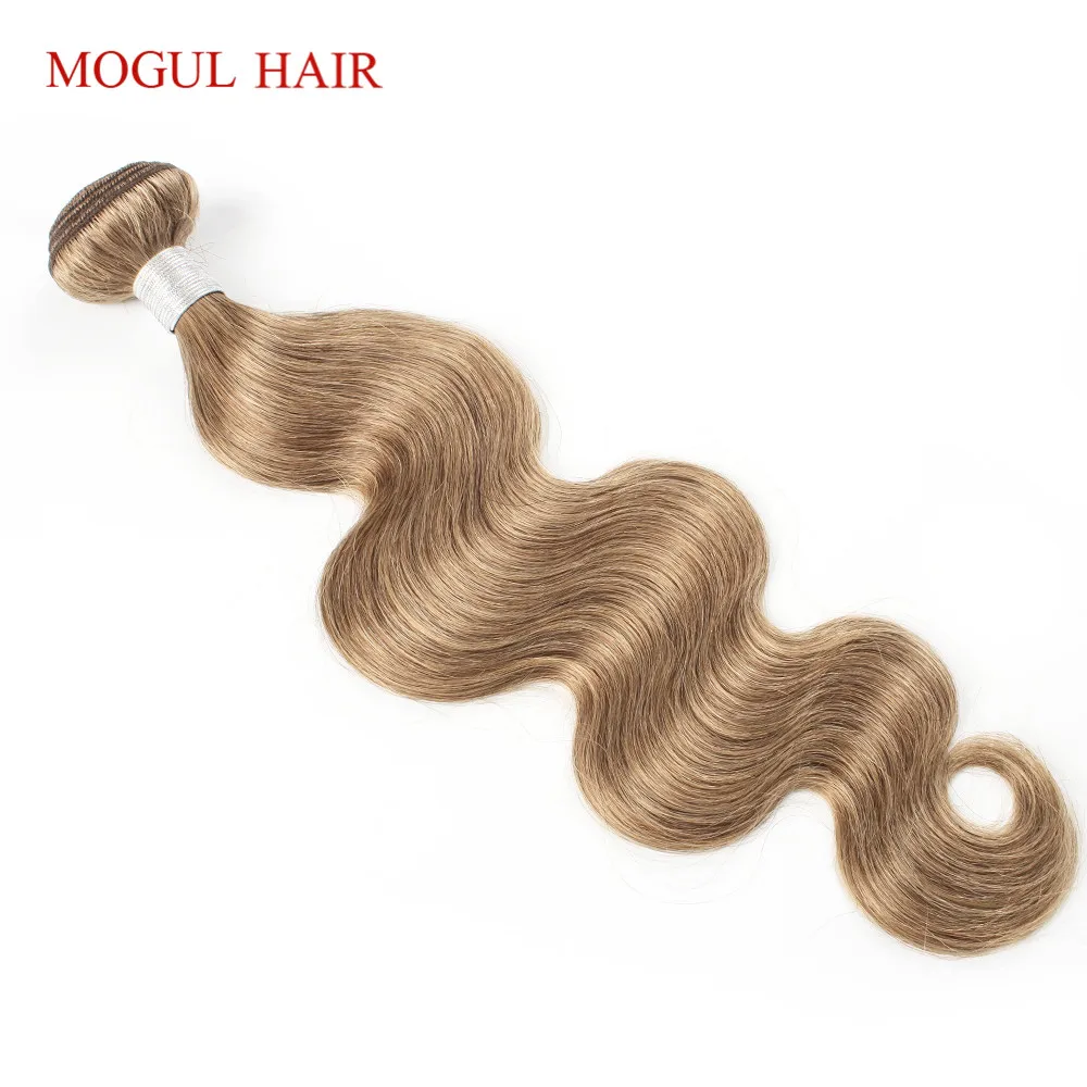 Mogul Hair Body Wave Color 8 Ash Blonde Color 27 Honey Blonde Color 30 Indian Body Wave Hair Bundles Remy Human Hair Extension