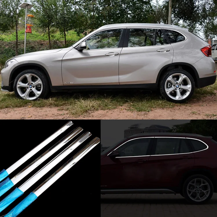 

14pcs Stainless Steel Door Window Frame Sill Molding Trim For BMW X1