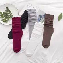 1 пара, модные, сексуальные, женские, повседневные, ультра тонкие, полые, эластичные, каваи, цветы, боковая кучка, милые, карамельные гольфы, 5 цветов