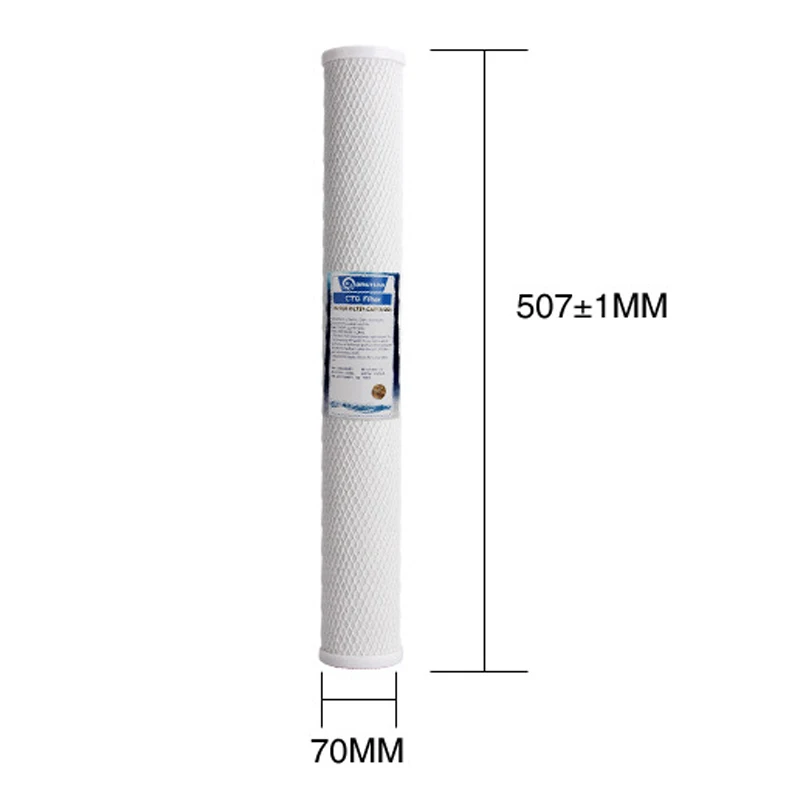 3 Levels 20 inch Water Filter Sets 1 Micron PPFSediment+UDFGAC Granular Activated Carbon+Carbon Block CTO Osmosis Purifier (4)